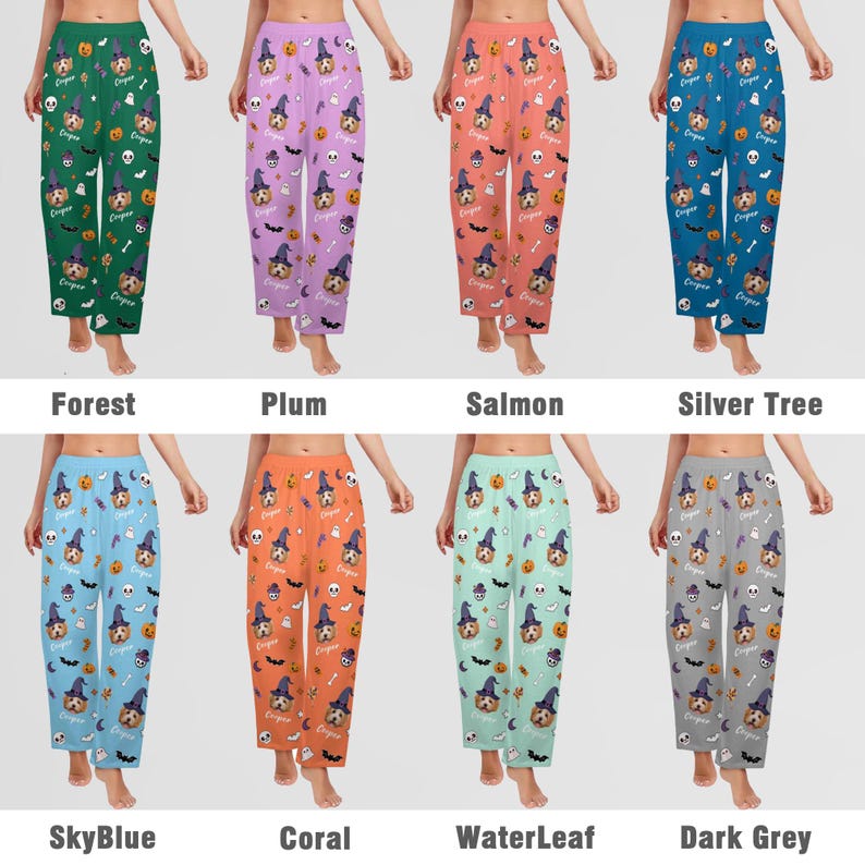 Custom Face Halloween Pajama Pants: Personalized Photo PJs