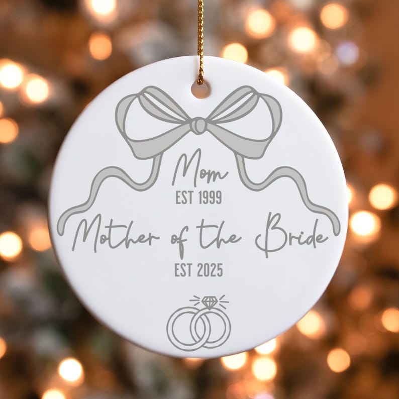 Personalized Gift for Mother of the Bride, Custom Ornament from Bride, Gift From Daughter, Wedding Keepsake for Mom, Mother's Day Gift