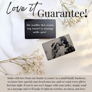 Personalized Wallet Card Engraved Message Love Note Custom Metal Card Wallet Insert Photo Anniversary Gift for Him Keepsake Husband Gifts