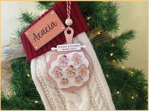 Personalized Gingerbread Christmas Ornament Grandma & Grandpa s Perfect Batch Family Ornament 2025, Cookie Keepsake