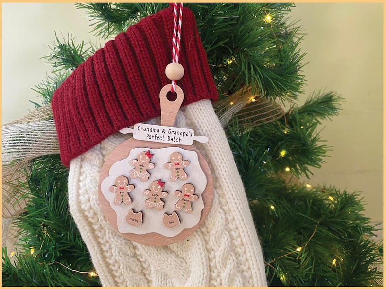 Personalized Gingerbread Christmas Ornament Grandma & Grandpa s Perfect Batch Family Ornament 2025, Cookie Keepsake
