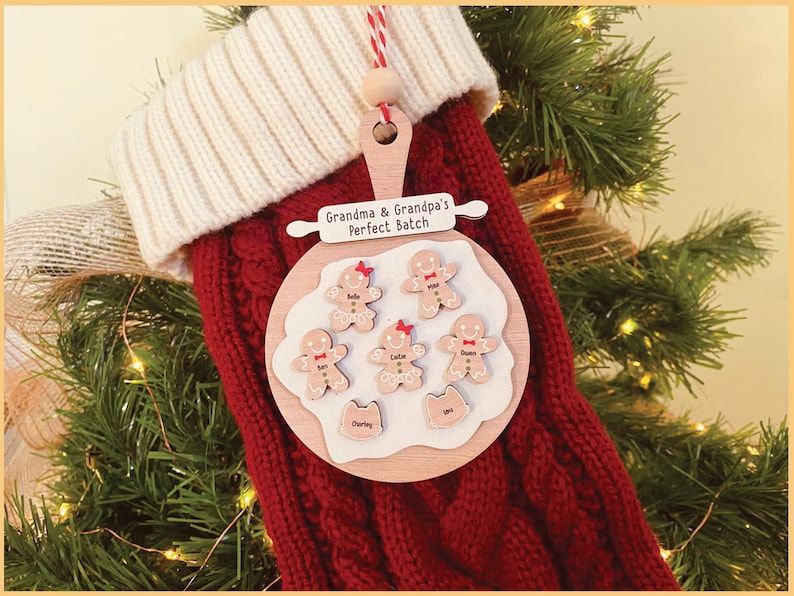 Personalized Gingerbread Christmas Ornament Grandma & Grandpa s Perfect Batch Family Ornament 2025, Cookie Keepsake
