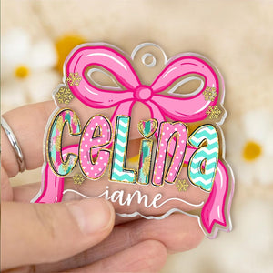 Personalized Christmas Ornament 2025: Custom Girl's Name, Acrylic