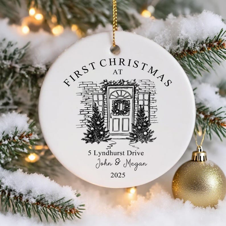 Our New Home Christmas Ornament,First Christmas Ornament,New Home Gifts,New House Gifts,Keepsake Gifts,House Address Ornament,Happy New Home