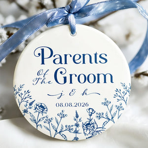 Personalized Wedding Ornament for Parents, Wedding Gift for Parents of the Bride and Groom,Parents Wedding Gift,Wedding Gift for Mom Dad
