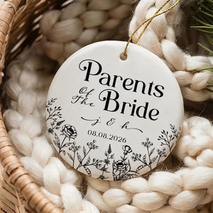 Personalized Wedding Ornament for Parents, Wedding Gift for Parents of the Bride and Groom,Parents Wedding Gift,Wedding Gift for Mom Dad