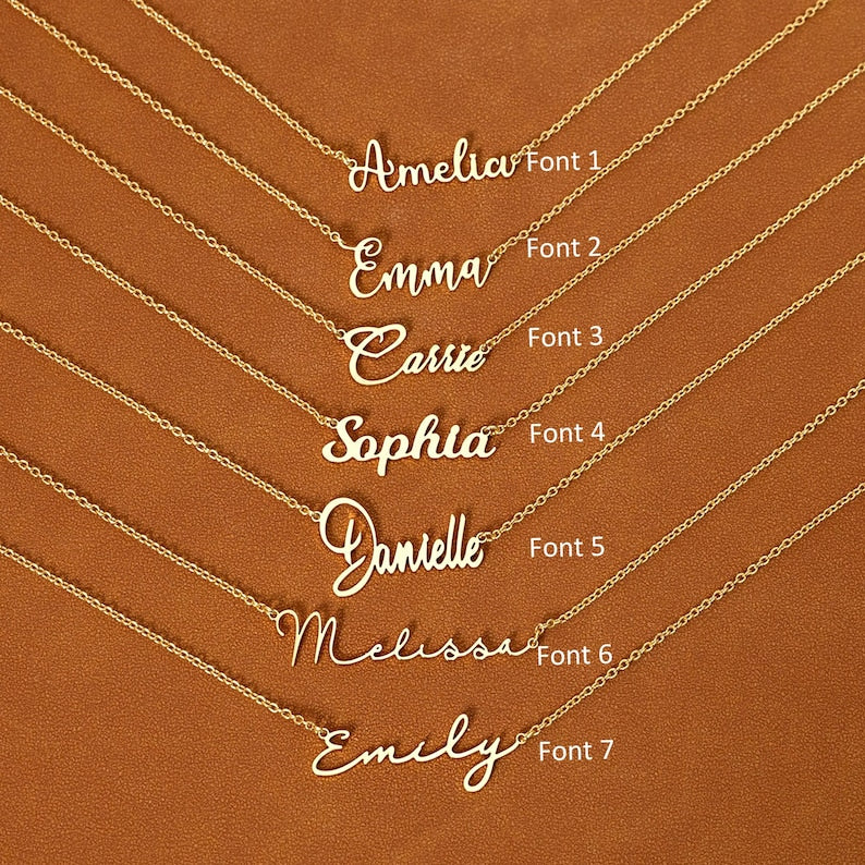 Personalized Name Necklace, Custom Name Necklace, Minimalist Name Necklace, Christmas Gift, Mother's Day Gift, Gift for Her