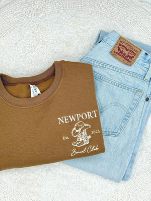 Embroidered Custom Bachelorette Party Sweatshirt & Hoodie, Bridal Shower Gift, Left Pocket Embroidery, Bridesmaid Gift, Girls Club Sweater il_794xN.7167246497_maz4.jpg