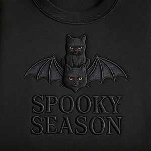 Halloween Embroidered Sweatshirt Halloween Spooky Season Sweatshirt Sarcasm shirt Funny gift for friend Dark Humor Gothic Style Bat Tee Top