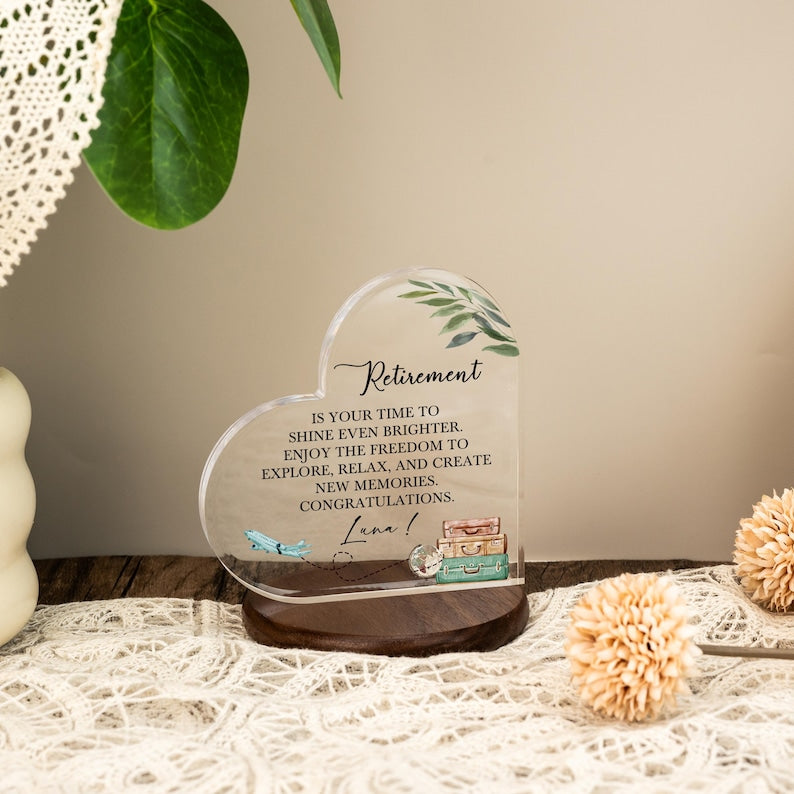 Personalized Retirement Gift, Retirement Acrylic Plaque, Retirement Gift for Women, Retirement Plaque, Custom Message Gift for Retirement