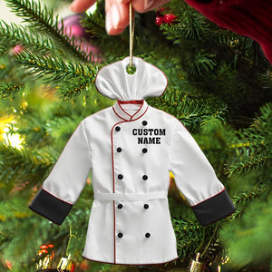 Personalized Chef Ornament Custom Chef Uniform Christmas Tree Decoration Gift for Men Women, Unique Holiday Job Keepsake