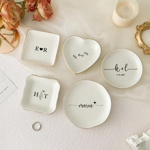 Personalized Jewelry Dish/ Bridesmaid Gifts/ Engagement Ring Dish/ Birthday Gift for Her/ Graduation Gift/ Bridal Shower Gift/ Gift for Mom