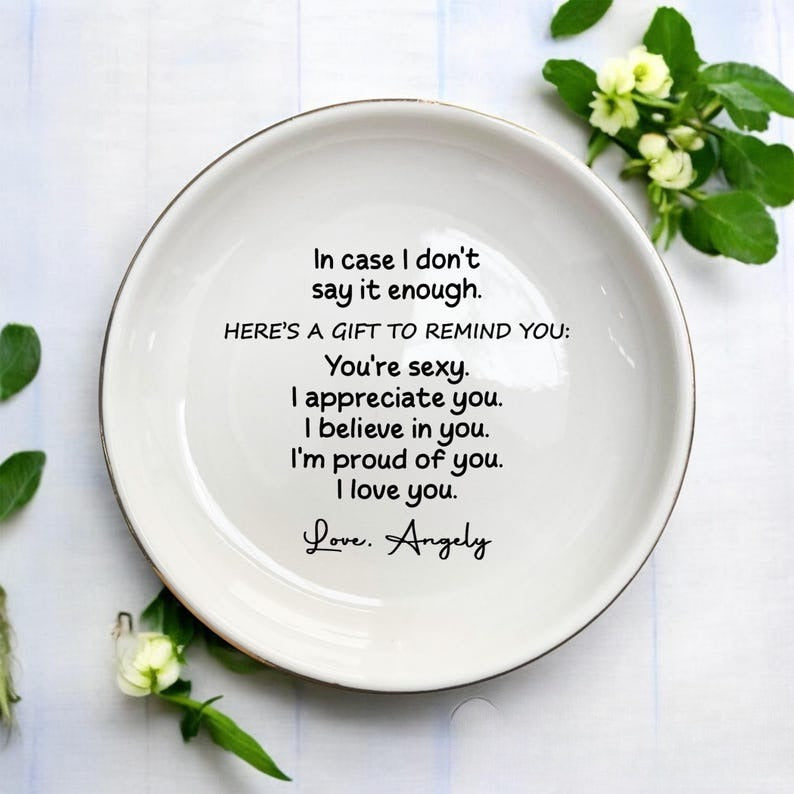 In Case I Don't Say It Enough Couple Ring Dish, Personalized Wedding Anniversary Gifts For Wife, Valentines Day Gifts For Her Birthday Gift