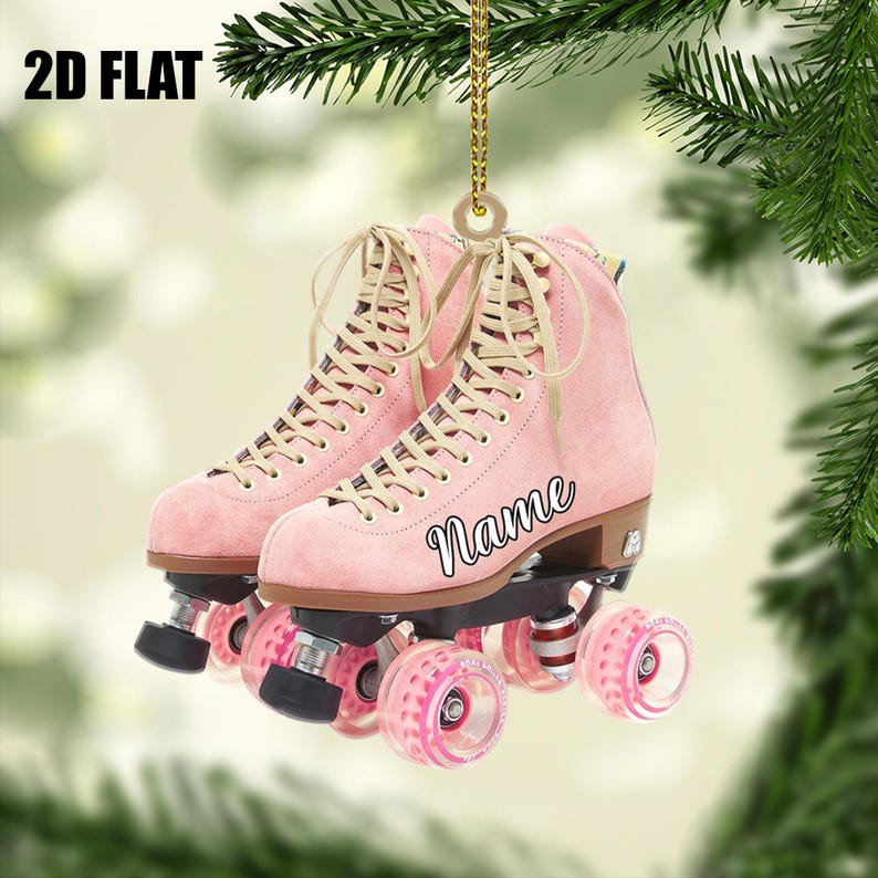 Personalized Roller Skate 2D Flat Acrylic Ornaments, Roller Skate Christmas Ornament, Gift for Roller Skate Lovers, Xmas Hanging Ornament