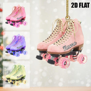 Personalized Roller Skate 2D Flat Acrylic Ornaments, Roller Skate Christmas Ornament, Gift for Roller Skate Lovers, Xmas Hanging Ornament