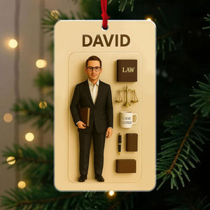 Personalized Job Action Figure Acrylic Ornament: Custom Career Keepsake