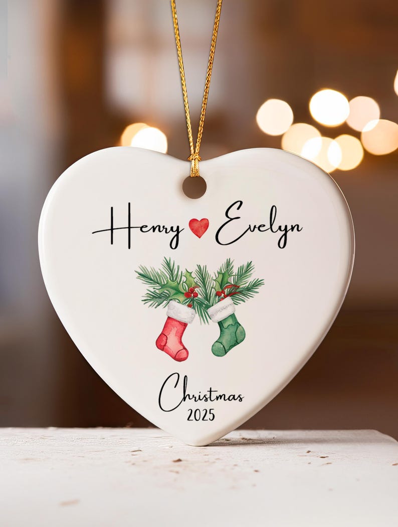 Personalized Couple Christmas Ornament 2025, Couple Ornament, Together Ornament, New Couple Keepsake, Christmas Gift For Couple
