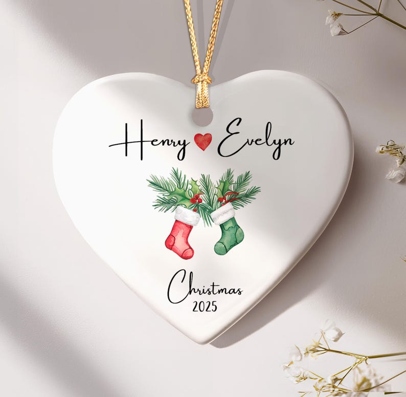 Personalized Couple Christmas Ornament 2025, Couple Ornament, Together Ornament, New Couple Keepsake, Christmas Gift For Couple