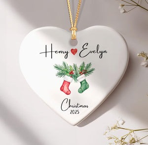 Personalized Couple Christmas Ornament 2025, Couple Ornament, Together Ornament, New Couple Keepsake, Christmas Gift For Couple