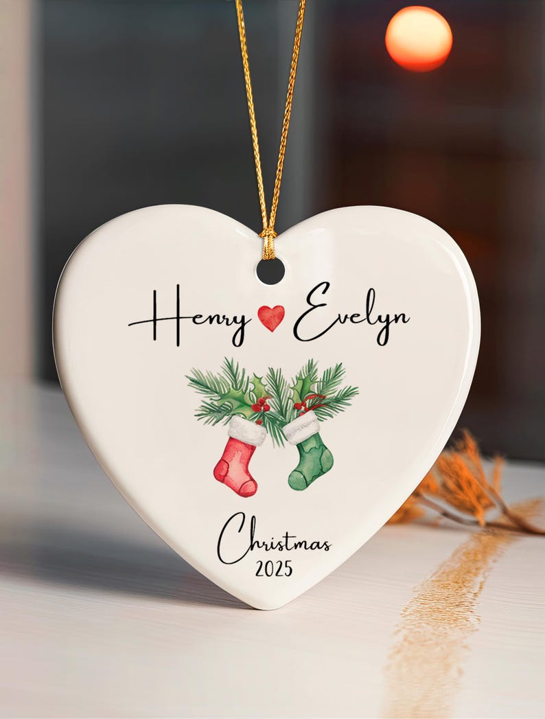 Personalized Couple Christmas Ornament 2025, Couple Ornament, Together Ornament, New Couple Keepsake, Christmas Gift For Couple