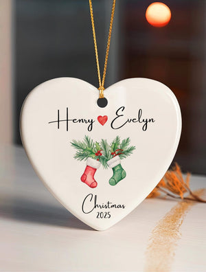 Personalized Couple Christmas Ornament 2025, Couple Ornament, Together Ornament, New Couple Keepsake, Christmas Gift For Couple