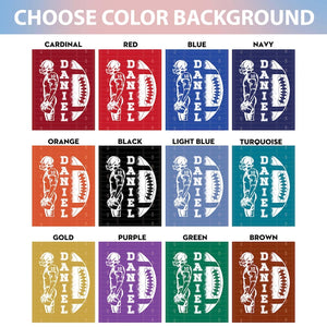 Custom Football Blanket with Name and Number, Custom Name Blanket, Football Blanket, Sports Blanket, Team Gift, Gift for him, Football Gift