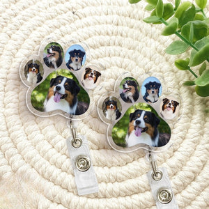 Custom Pet Badge Reel, Dog Badge Reel, Cat Badge Reel, Nurse Badge Reel, Pet Photo Badge Reel, Retractable Badge Holder, ID Badge Buddy