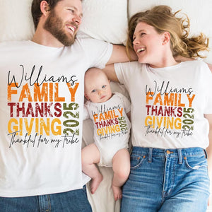 Custom Family Thanksgiving Shirts Personalized Matching Family Thanksgiving Shirt Thanksgiving Crew T-shirt Thanksgiving Family Trip Tshirts
