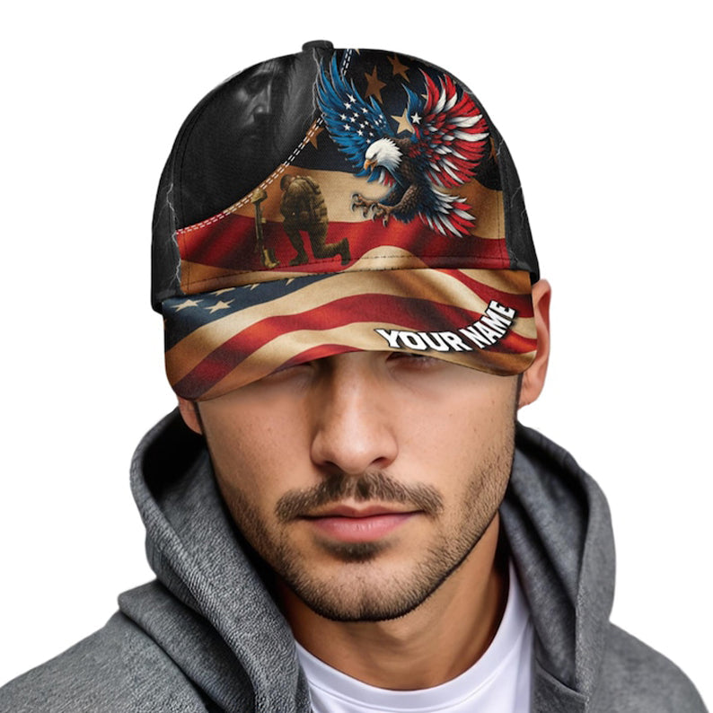 Custom Name Hat, Personalized Eagle Hat with American Flag & Lightning Veteran Soldier Cap, USA Military Gift for Men, Custom Name Snapback il_794xN.7174080113_3qkw.jpg