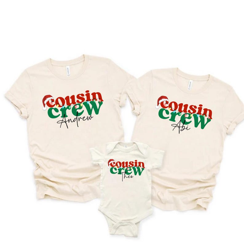 Personalized Christmas Cousin Crew Kids Shirt Custom Matching Cousins Shirts Christmas Cousin Trip Tee Cousin Crew Toddler Cousin Tshirts