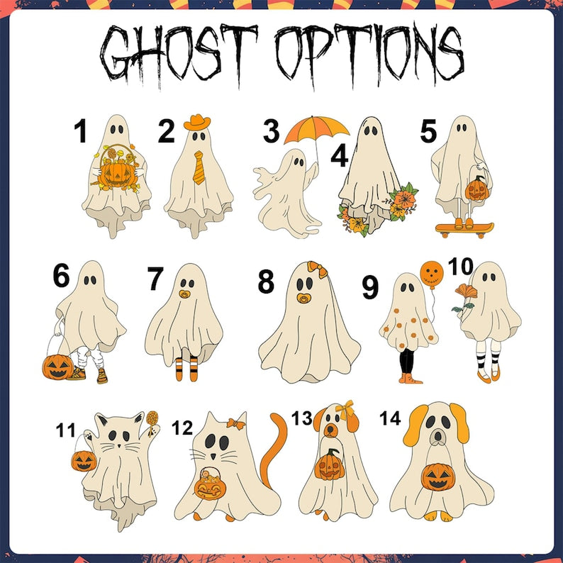 Personalized Night Lamp With Name, Custom Halloween Night Light, Halloween Ghost Family Lamp, Funny Halloween Gifts, Halloween Home Decor