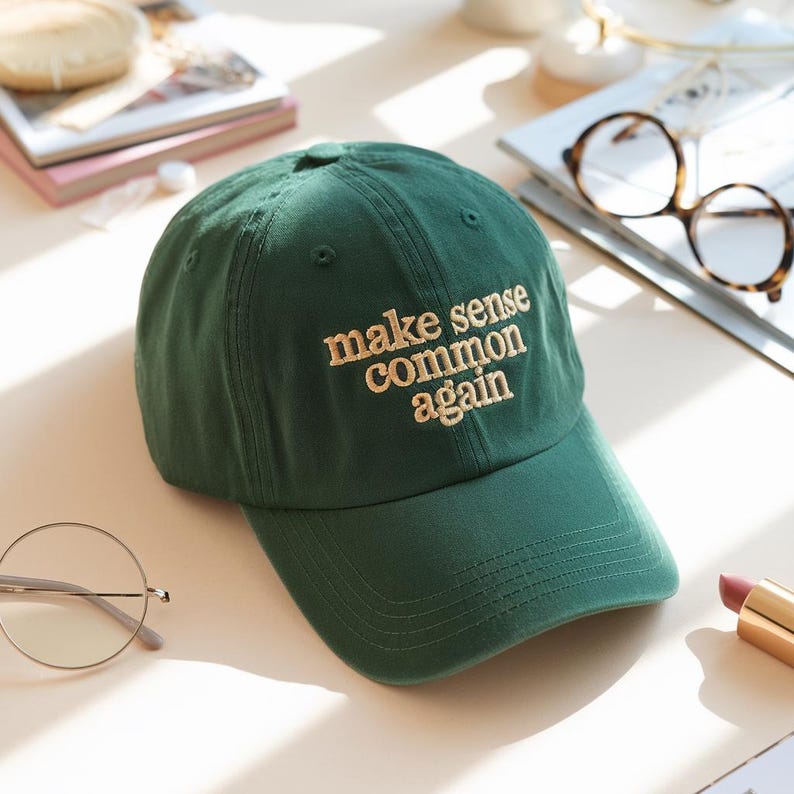 Make Sense Common Again Embroidered Hat, Political Cap, Common Sense Hat, Republican Apparel, Patriotic Hat, MAGA Cap, Political Apparel