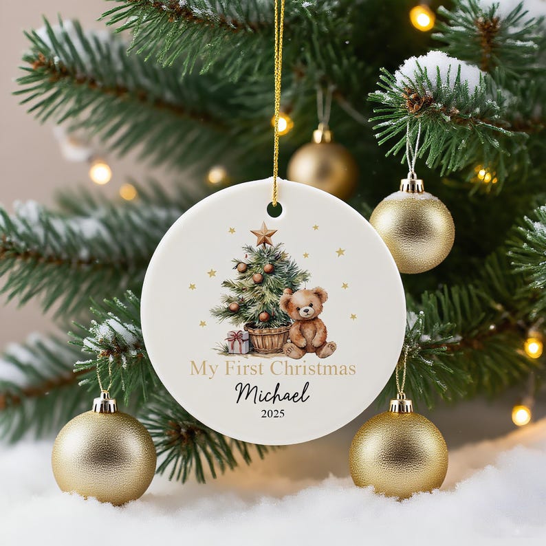 Baby's First Christmas Bauble Gifts,Baby 1st Christmas Decoration, Baby Newborn Gifts,Unique Babys First Christmas Gifts,Xmas Gifts for Baby