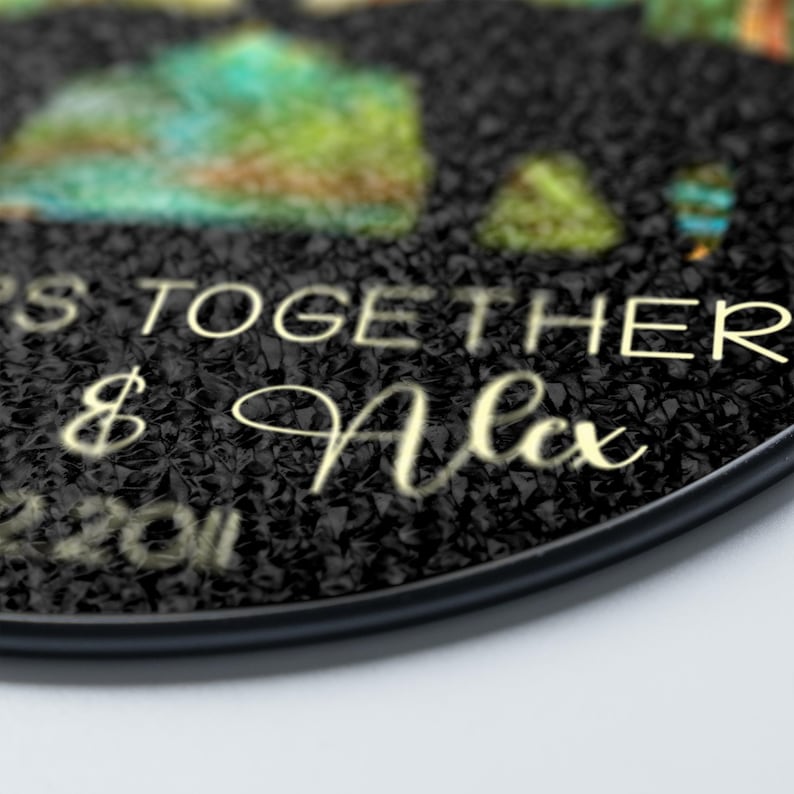 14th Ivory Wedding Anniversary Stained Glass Suncatcher, 14 Years Anniversary Gifts, Couples Gift, Elephants Couple, Gift for Wife