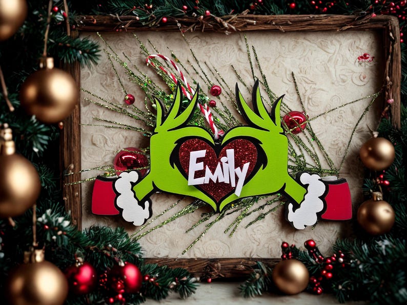 Personalized Grinch Ornament Customizable Whoville Christmas Decor for Gifts & Tree Trimming