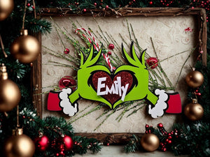 Personalized Grinch Ornament Customizable Whoville Christmas Decor for Gifts & Tree Trimming