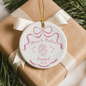 Engaged Ornament Engagement Gift Engagement Ornament Couples Ornament Engagement Announcement Wedding Gift Christmas Engagement Baubles