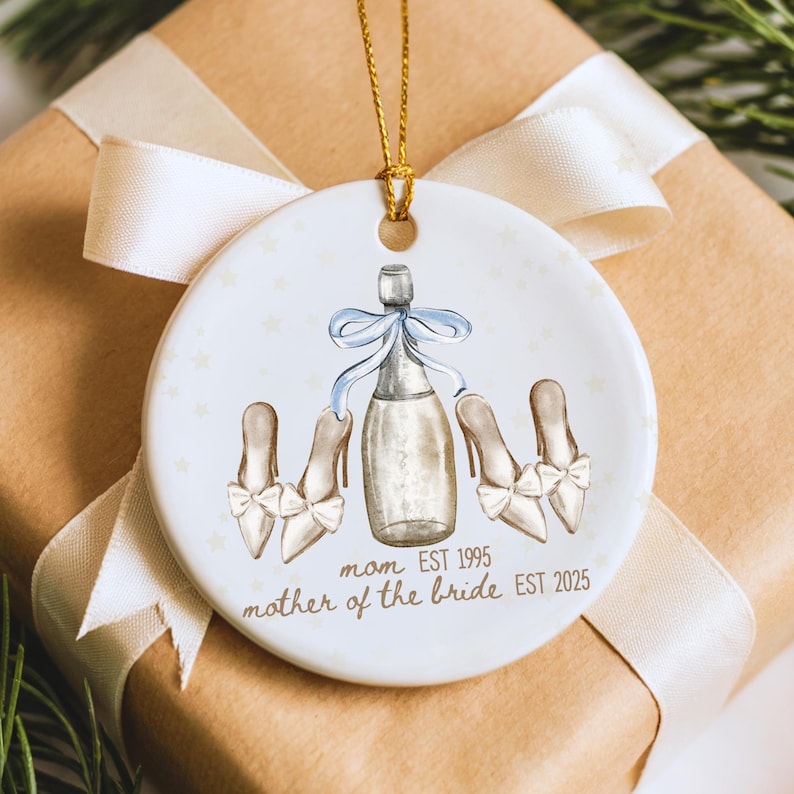 Personalized Gift for Mother of the Bride, Custom Ornament from Bride, Gift From Daughter, Wedding Keepsake for Mom, Mother's Day Gift