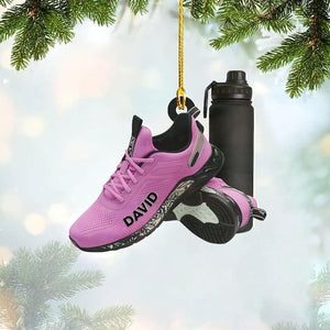Custom Runner Shoes Christmas Ornament, Custom Marathon Ornament, Running Christmas Ornament, Gift For Runner, Marathon Christmas Ornament