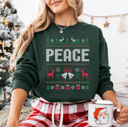 Christmas Couple Sweatshirt,Couples Ugly Sweater, Come in Peace Matching Christmas Sweatshirt, Holiday Tshirt, Funny Christmas Gift
