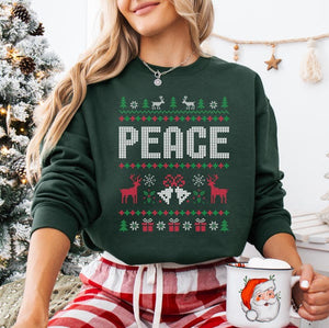 Christmas Couple Sweatshirt,Couples Ugly Sweater, Come in Peace Matching Christmas Sweatshirt, Holiday Tshirt, Funny Christmas Gift