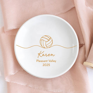 Custom Volleyball Gifts, Volleyball Senior Gifts, Volleyball Coach Gifts, Volleyball Jewelry Dish, Volleyball Team Gifts, Senior Night 2025
