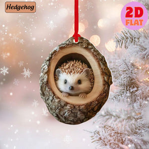 Animal 2D Flat Ornament, Rabbit Sleeping, Dog Ornament, Baby Animal Christmas Ornament, Xmas Gift for Animal Lover, Christmas Gift