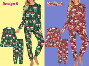 Custom Christmas Pajamas,Face Pajama,Personalized Pajama Set,Dog Pet Pjs for Men Women Kid,Christmas Gift for Family