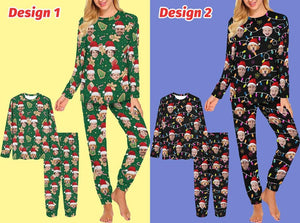 Custom Christmas Pajamas,Face Pajama,Personalized Pajama Set,Dog Pet Pjs for Men Women Kid,Christmas Gift for Family