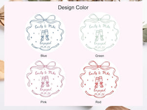 Personalized Engagement Gift for Couples, Wedding Gift for Newlyweds, Romantic Whimsical Ceramic, Married Ornament, Anniversary Gift