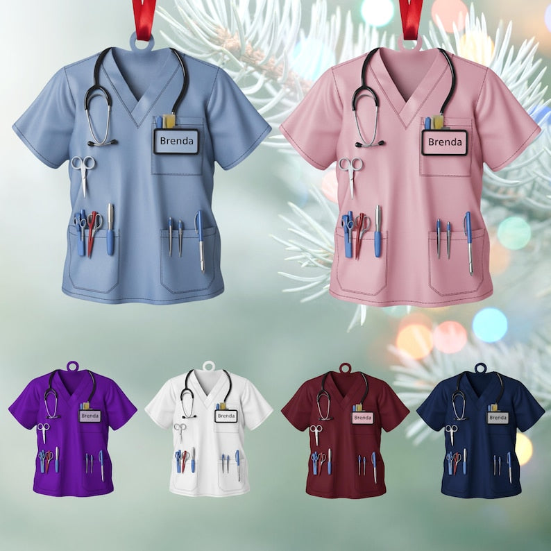 Christmas Nurse Ornament, Christmas Nursing School Shirt, Santa Gift For Nurses, Nurse Ornament, Nurse Graduation Gift, RN Nurse Ornament