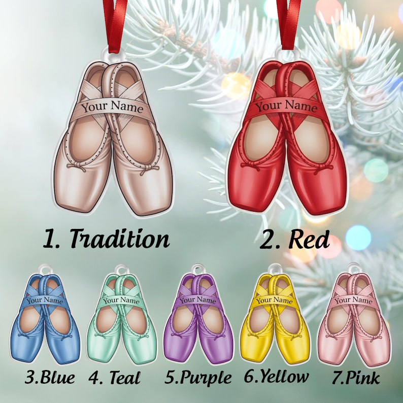 Personalized Ballerina Ornament: Acrylic Christmas Tree Decor or Dance Recital Gift; Little Girl Dancer Ornament Ballet Shoes Christmas Ornament 2025, Ballet Dancer Ornament Tree Hanger, Gift for Ba