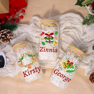 Personalized Christmas Tumblers| Custom Glass Coffee cup| Little Christmas Tree Snack Cup| Gift for Her| Christmas Gift| Sprinkle Cookie Cup