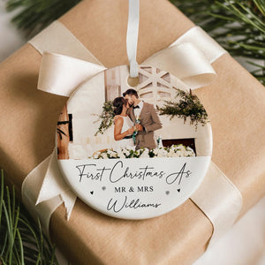 Personalised 1st Christmas as Mr and Mrs Bauble | First Christmas as Mr and Mrs Bauble, 1st Christmas Married Decoration, Newlywed Bauble